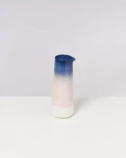 Pinguim Karaffe Blau Rosa Gesprenkelt