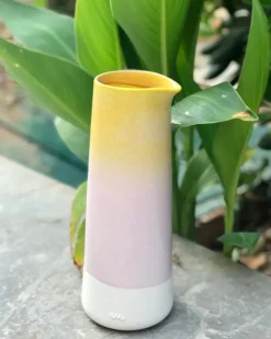 Pinguim Karaffe Gelb Rosa Gesprenkelt