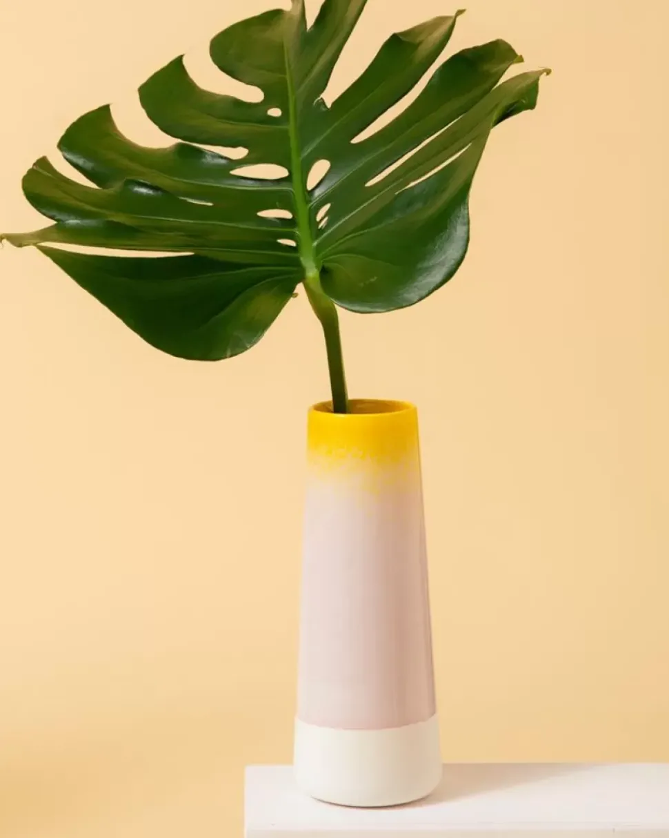 Pinguim Karaffe Gelb Rosa Gesprenkelt