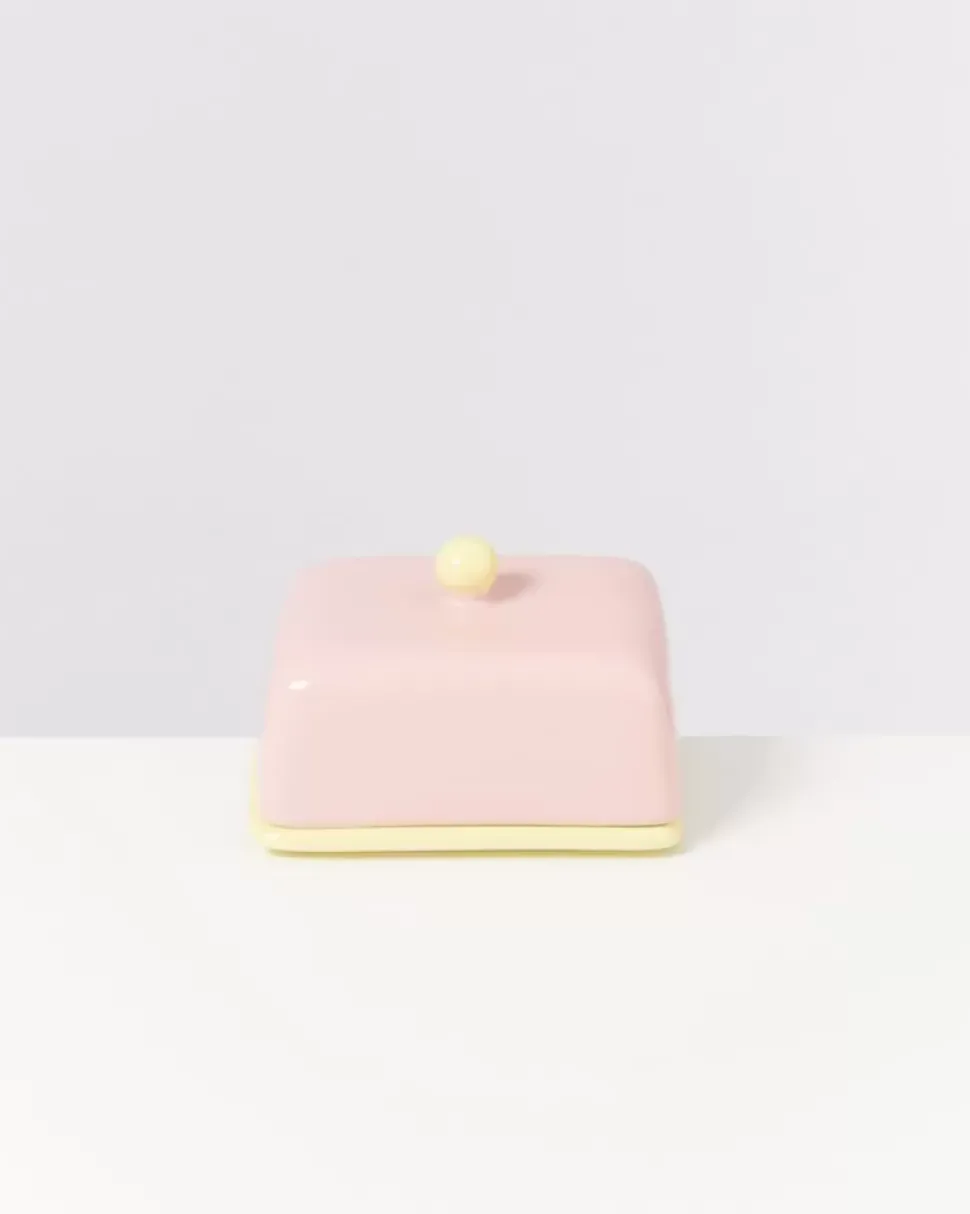 Seia Butterdose Rosa Gelb