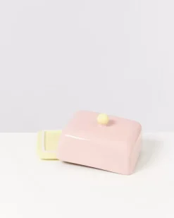 Seia Butterdose Rosa Gelb