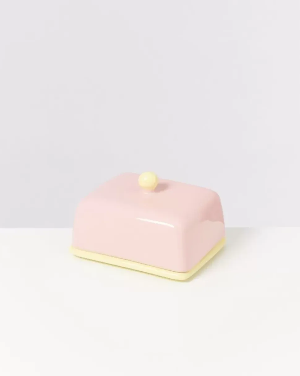 Seia Butterdose Rosa Gelb