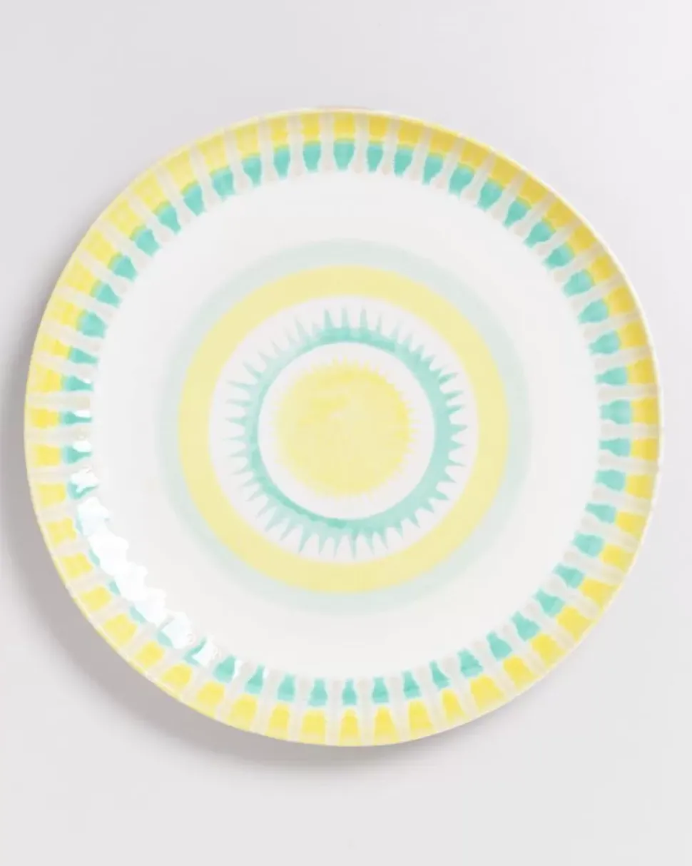 Verao Servierplatte Xl Rund Gelb Grun