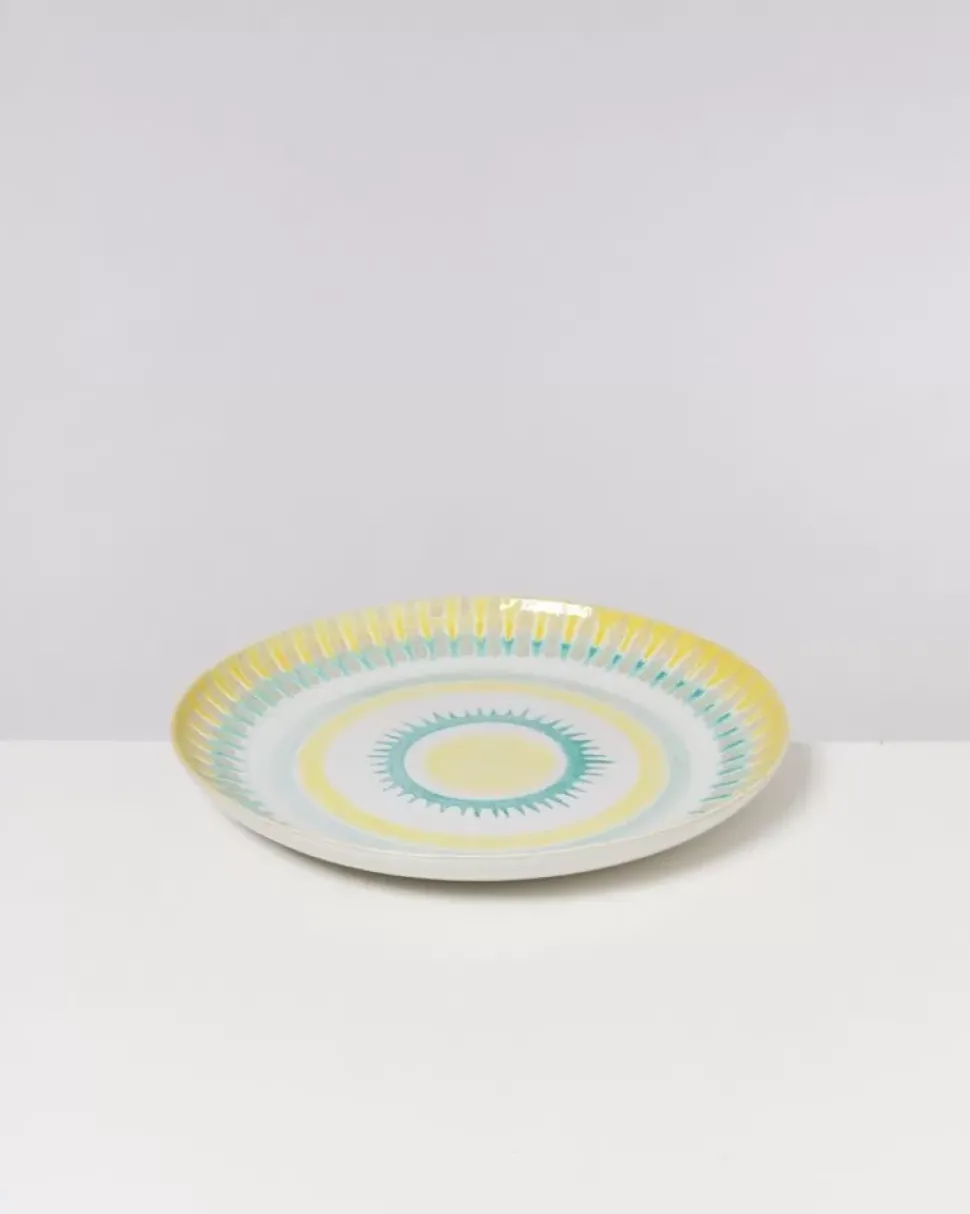 Verao Servierplatte Xl Rund Gelb Grun