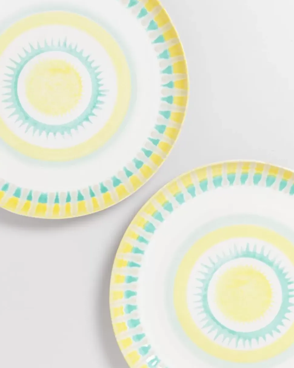 Verao Servierplatte Xl Rund Gelb Grun