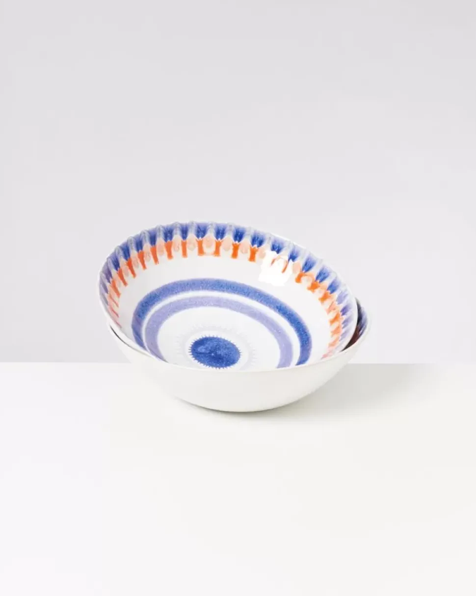 Verao Servierschale Gros Flach Blau Orange