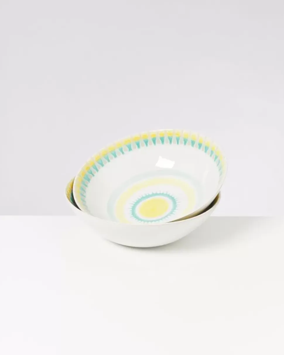 Verao Servierschale Gros Flach Gelb Grun