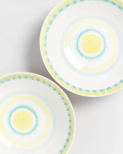 Verao Servierschale Gros Flach Gelb Grun